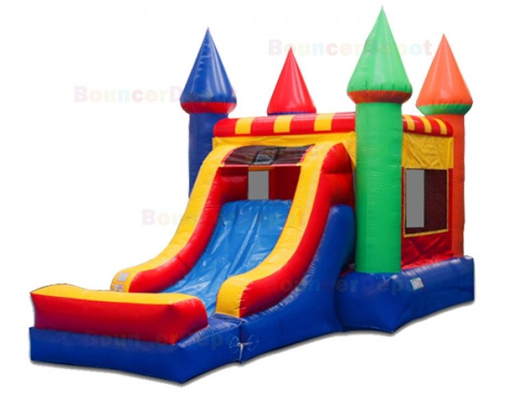 Rainbow Castle Jumper & Slide Combo