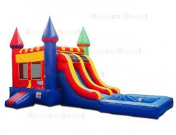 Double Lane Castle Jumper & Slide Combo