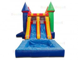 Double20Lane204 1725415275 Double Lane Castle Jumper & Slide Combo